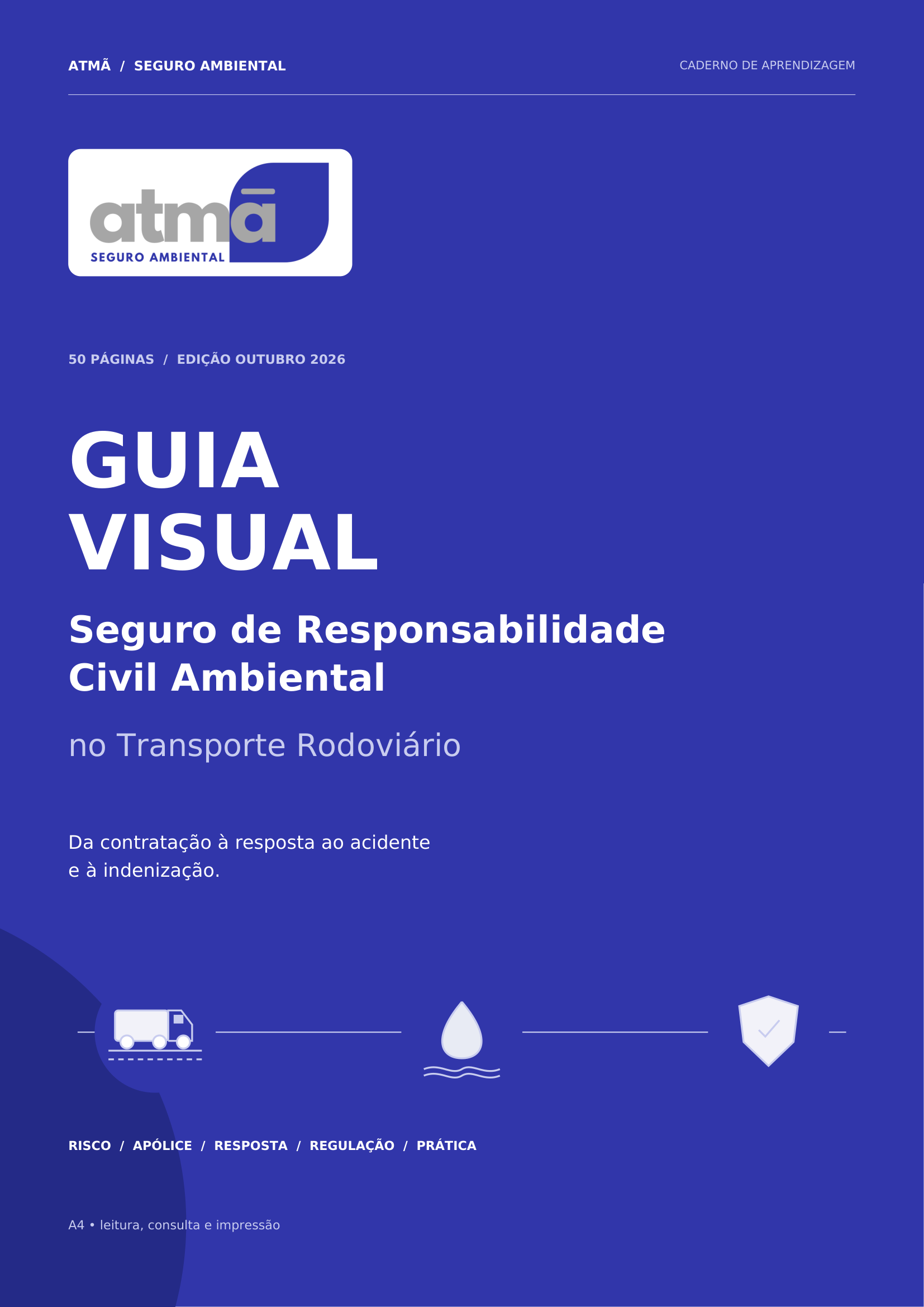 Capa do Guia Visual Seguro de Responsabilidade Civil Ambiental - Atmã Seguro Ambiental